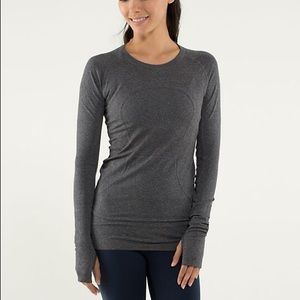 Swiftly Tech LS - Microstripe Heather Gray/Black